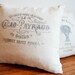 Vintage French Country Linen Down Feather Pillows 22"