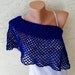 Set of capalet  belt scarf royal blue bright by KnitterPrincess