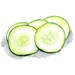 Cucumber Slices - Still Life, Fresh, Spring Green, Food, Kitchen Art - Print of Watercolor Painting