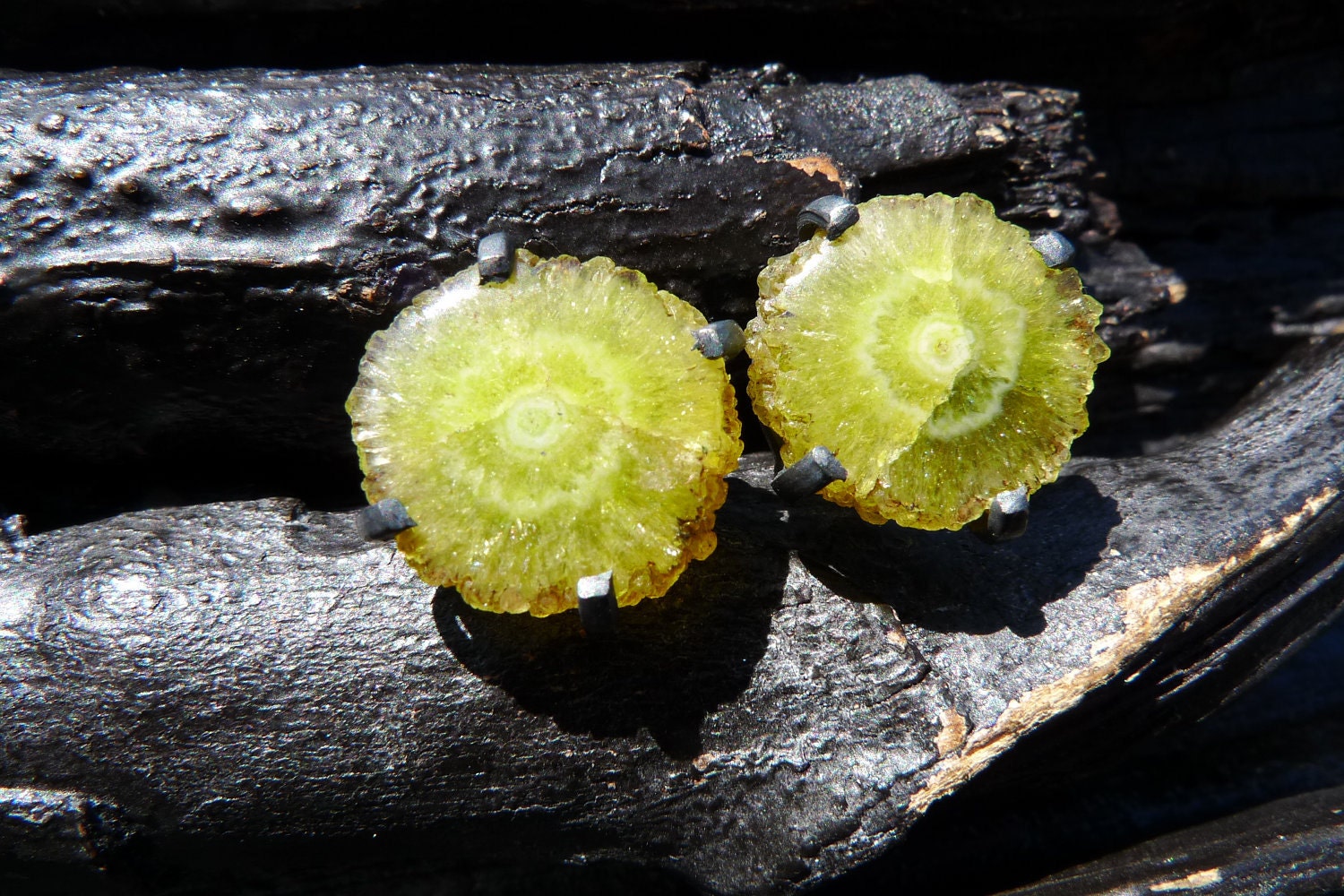 30 OFF SALE druzy stalactite earrings solar quartz by by BeijoFlor