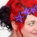 Glitter Stars Headband, Purple and black