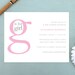 Baby Thank You Notes - g is for girl Note Cards - Set of 12 Pink Baby Shower Stationery