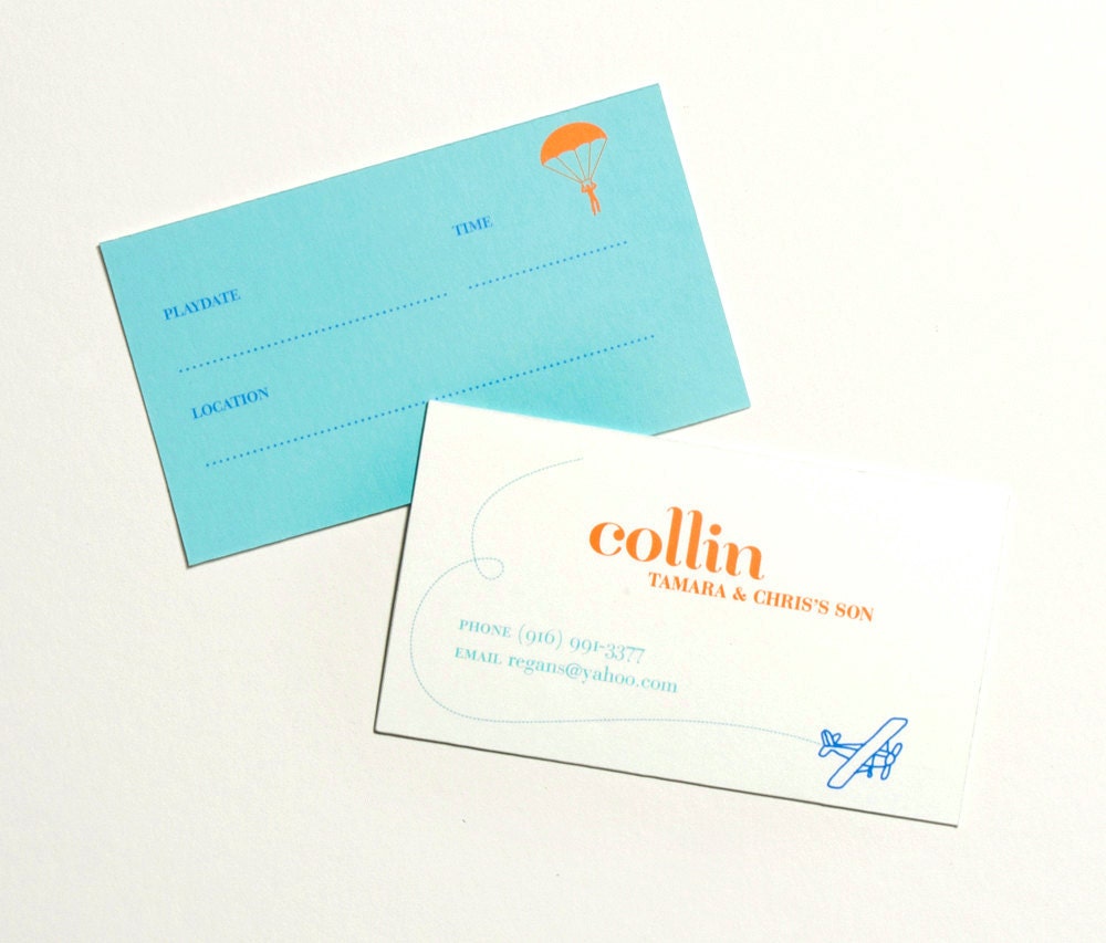 Airplane Personalized Business Cards