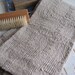 Natural Rustic Linen Hand Woven Hand or Bath Towel with Textured Pattern Weave