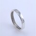 3mm Sterling Silver Custom Fingerprint Wedding/Commitment Ring