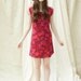 Red Floral Summer  Mary Ann Dress