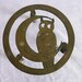 Antique Victorian Owl and Moon Brass Trivet - William Tonks