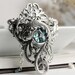 Maelstrom Nebula Aged Silver and Swarovski Necklace - Fantasy - Silver - Aqua - Purple - Pink - Water - Wedding - Bridal