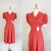 r e s e r v e d 1930s Dress / 30s Raspberry Lace Dress