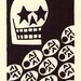 Look into my cold dead star like eyes. Linocut