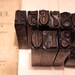 Vintage Number Letterpress Stamps with ONE POINT