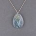 aquamarine slice necklace on sterling silver chain
