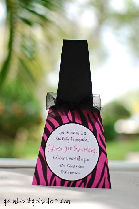 DIY Nailpolish Tween Spa Party Birthday Invitation