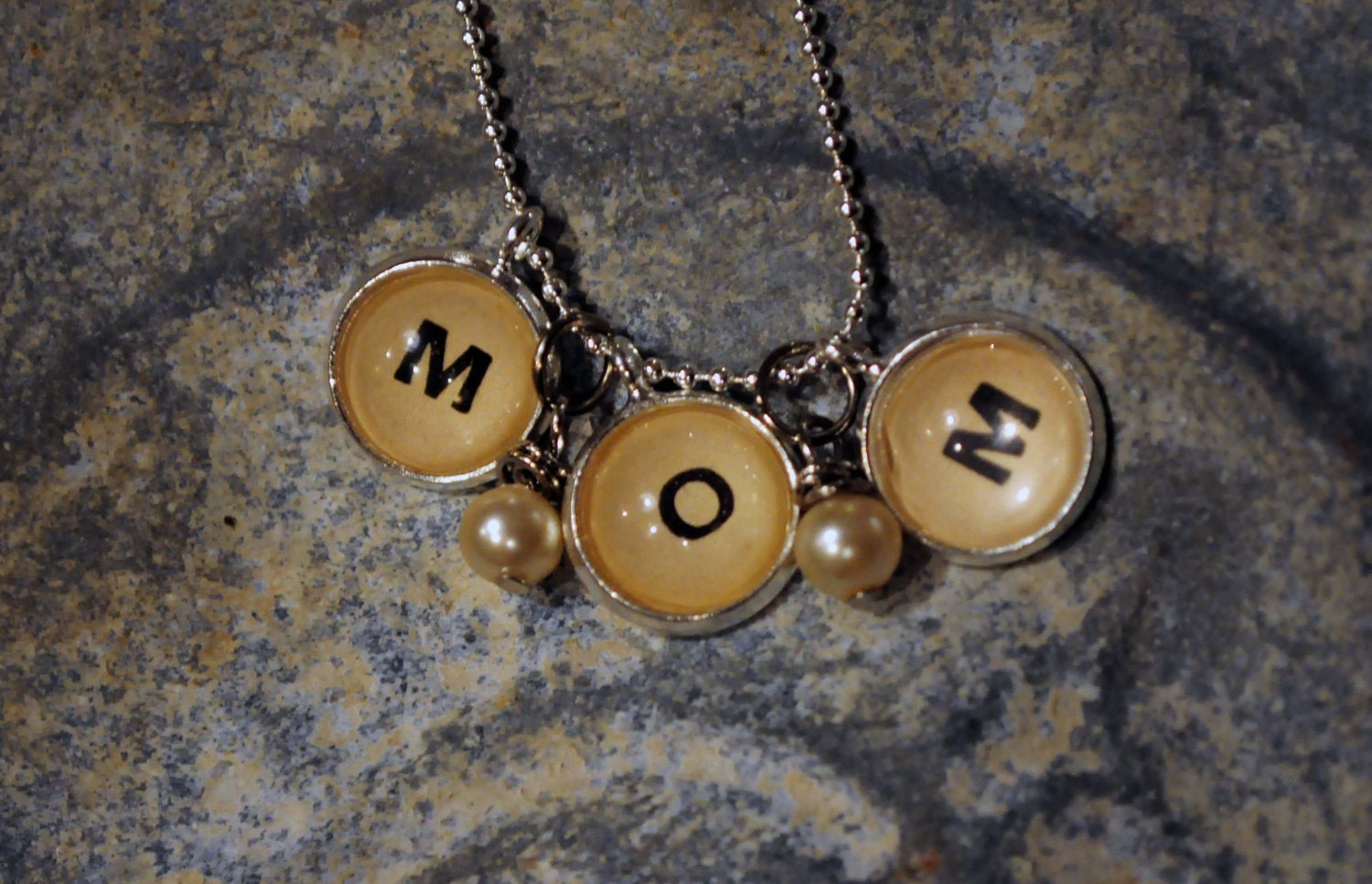 Vintage Dictionary Word Necklace Pendant MOM