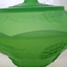 Rare Indiana Glass Frosted Lime Green Harvest Grape Candy Dish