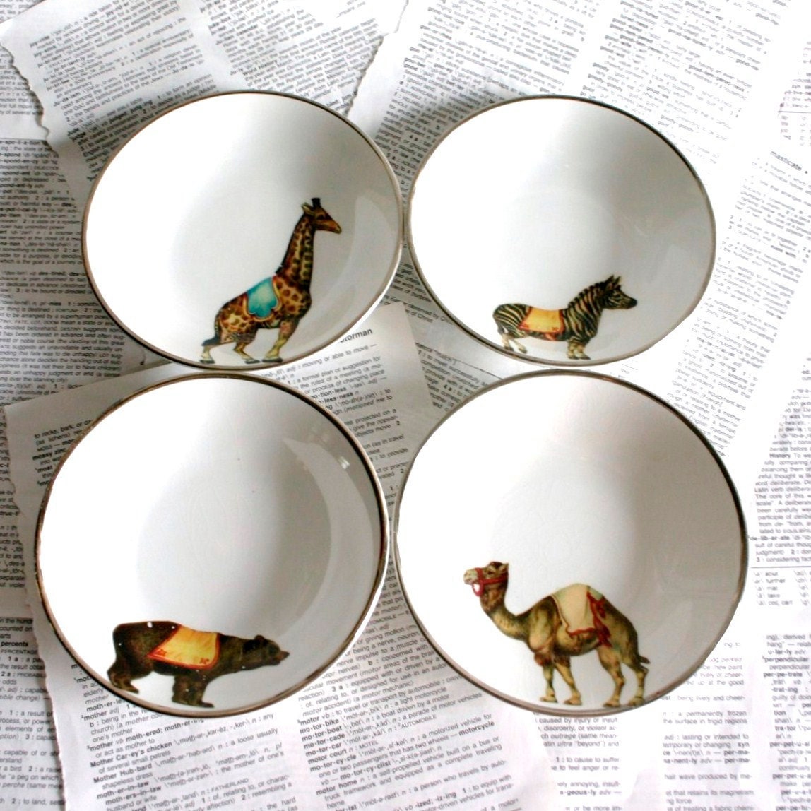 Circus aimals Ironstone bowls