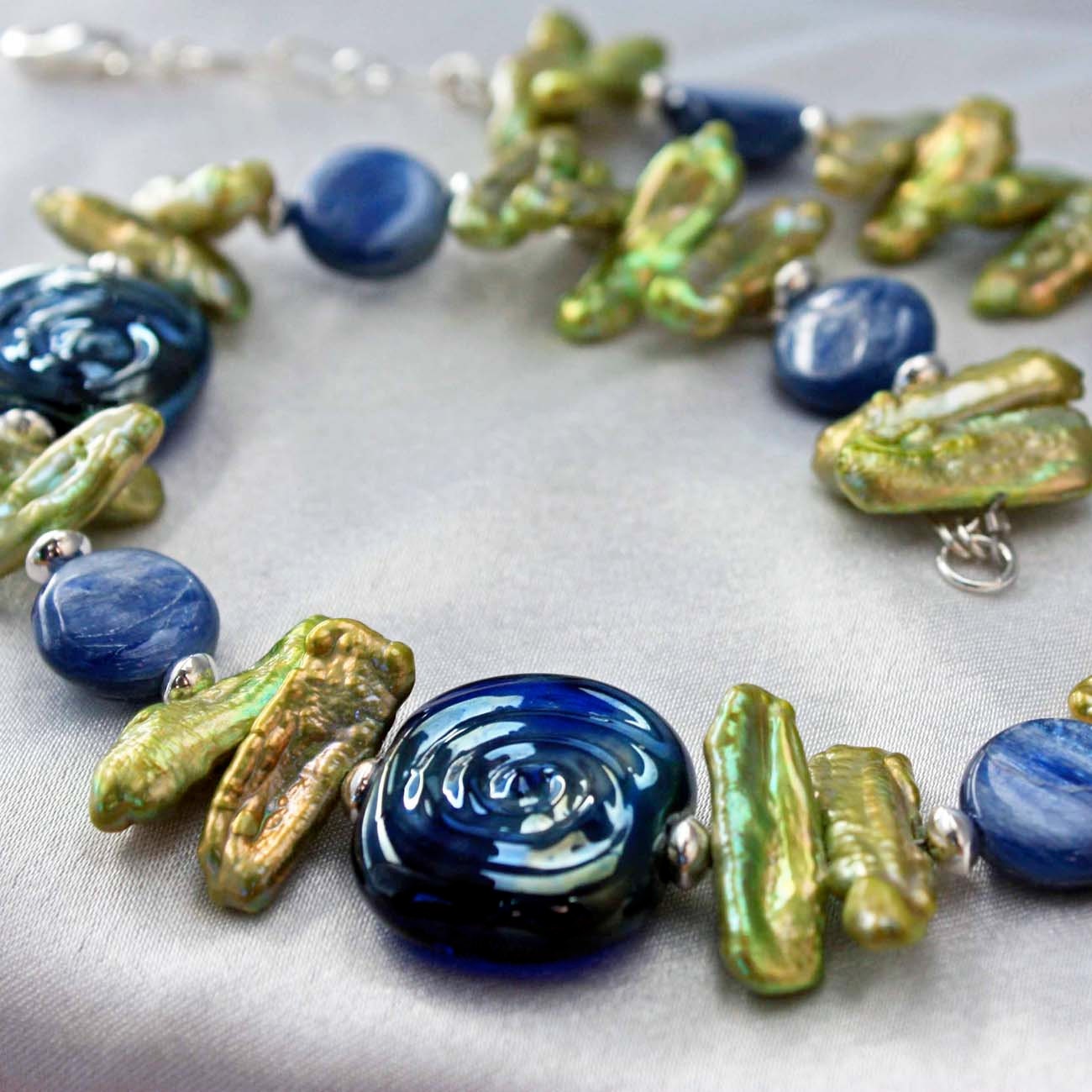 Sea Shades Biwa Pearl Necklace