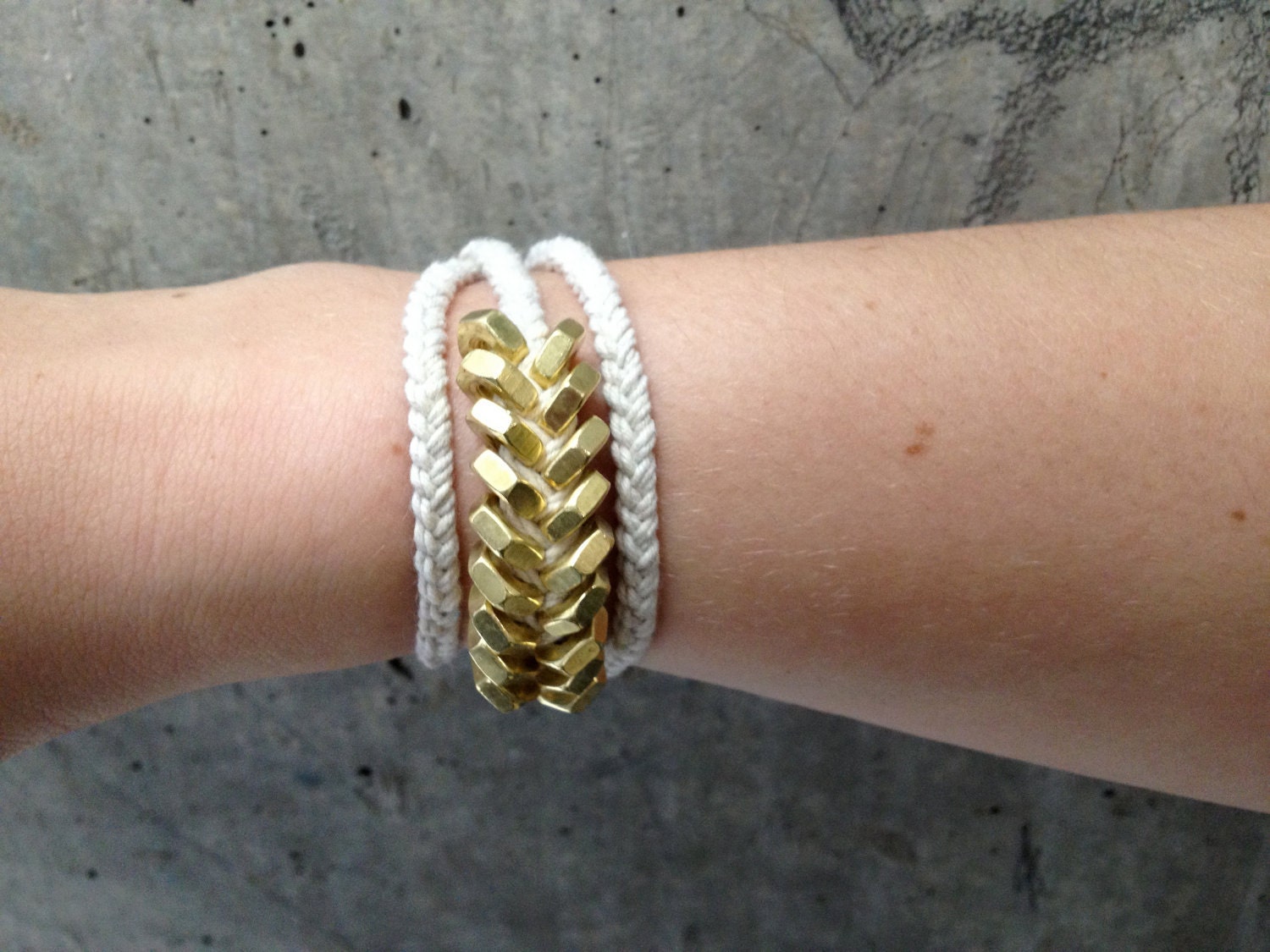 LUXLA Gold Hex Bracelet