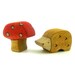 Hedgehog & Mushroom - Waldorf Toy - Wooden Toy