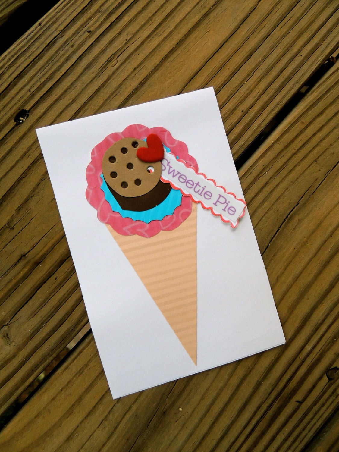 Sweetie pie icecream card