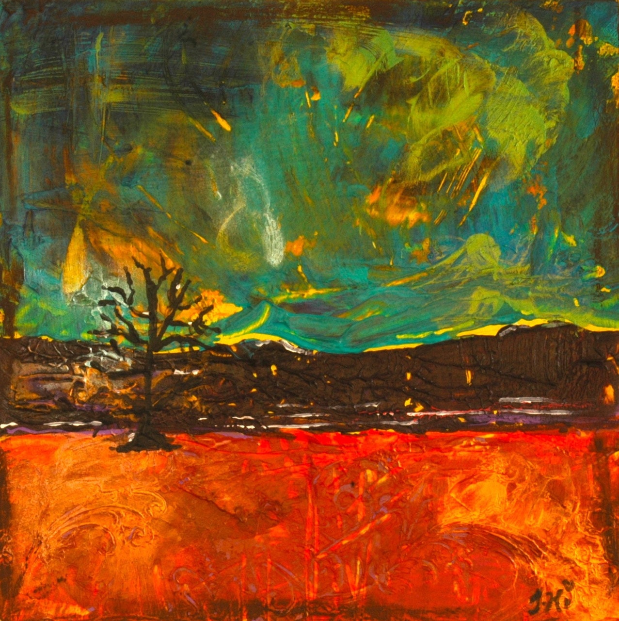 The good earth II - Contemporary Mixed Media by Jane Hinchliffe