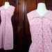 50s pink floral dress / plus size dress / vintage cotton house dress / XL