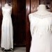 vintage nightgown / 1960s white nightie / white floral lace size large