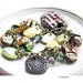 Charm Bracelet Rustic Stoneware Charms Antique Brass Swarovski Crystals Czech Glass
