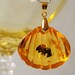 Honey Bee Cast in Amber Resin Pendant  (328)