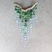 Sea Glass & Driftwood Mobile - OMBRE - Green, Aquamarine and Clear RESERVED