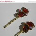 on sale now glittering fall............vintage rhinestone hair pins....formerly clip on earrings