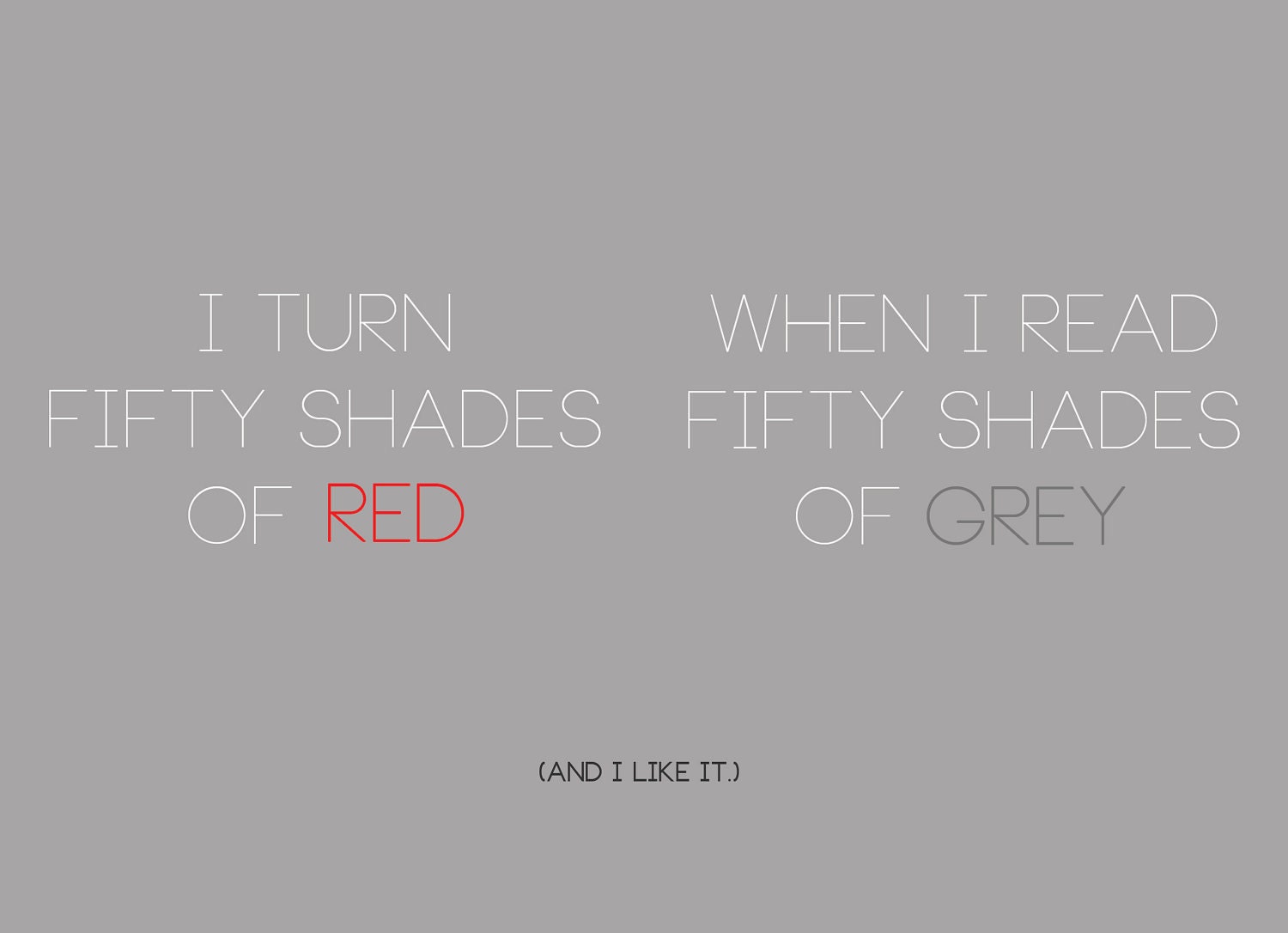 Fifty Shades of Grey 5x7 Print/Postcard