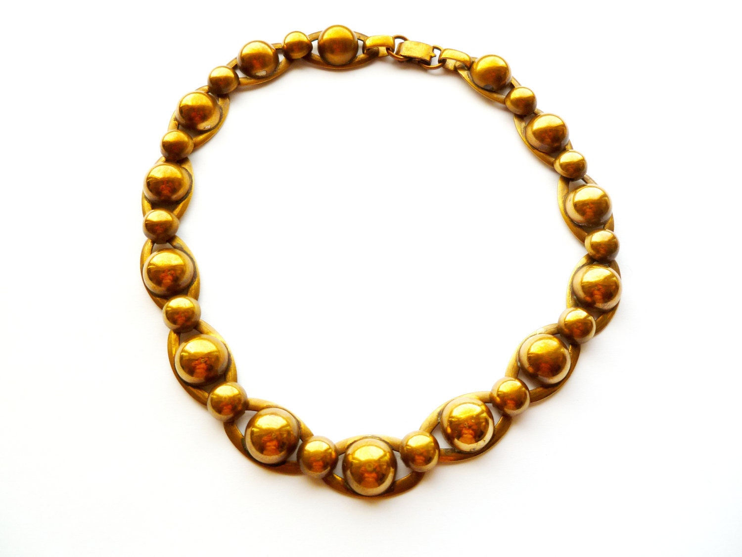 1930's Art Deco Brass Necklace