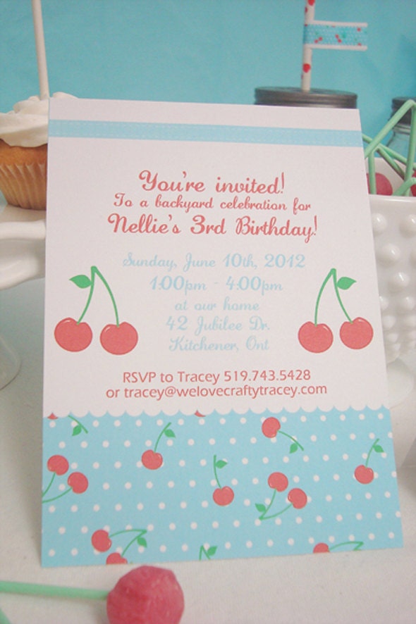 Cherrylicious Invitation - DIY Printable Parties