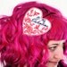 Valentine Heart Headband, White, Red, Black, Be My Valentine