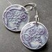 Porcelain Earrings  - Art Nouveau Pods in Unlgazed Lavender
