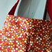 Reversible Hobo Bag - Large - Alexander Henry Hot Dots and 100 Percent Kona Cotton in Red