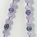Handmade Lilac to Deep Purple Glass Beaded Necklace and Earrings
