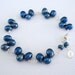 Royal Blue Pearl Bracelet - Blue Fresh Water Pearls, Sterling Silver
