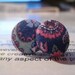Covered Button Earrings -- Purple and Pink Paisley