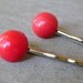 red bobby pins