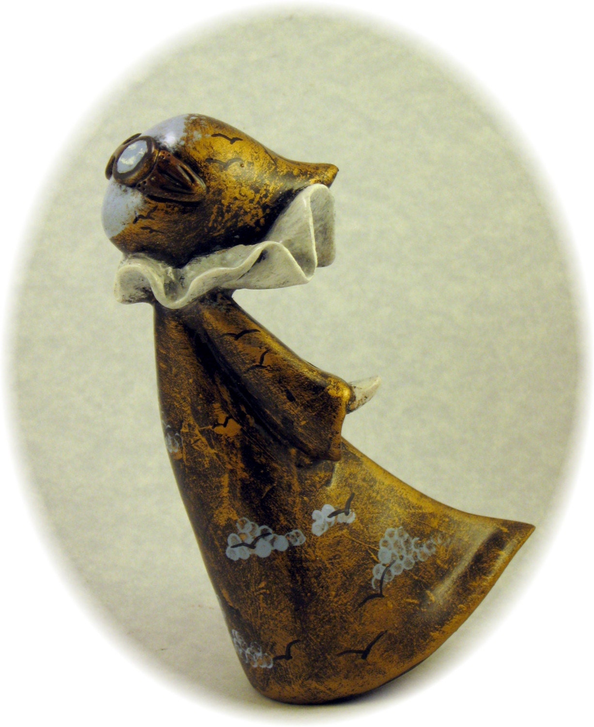 Lisa Snellings Poppet Limited Edition Sculpture AMELIA'S SKIES  honors Amelia Earhart