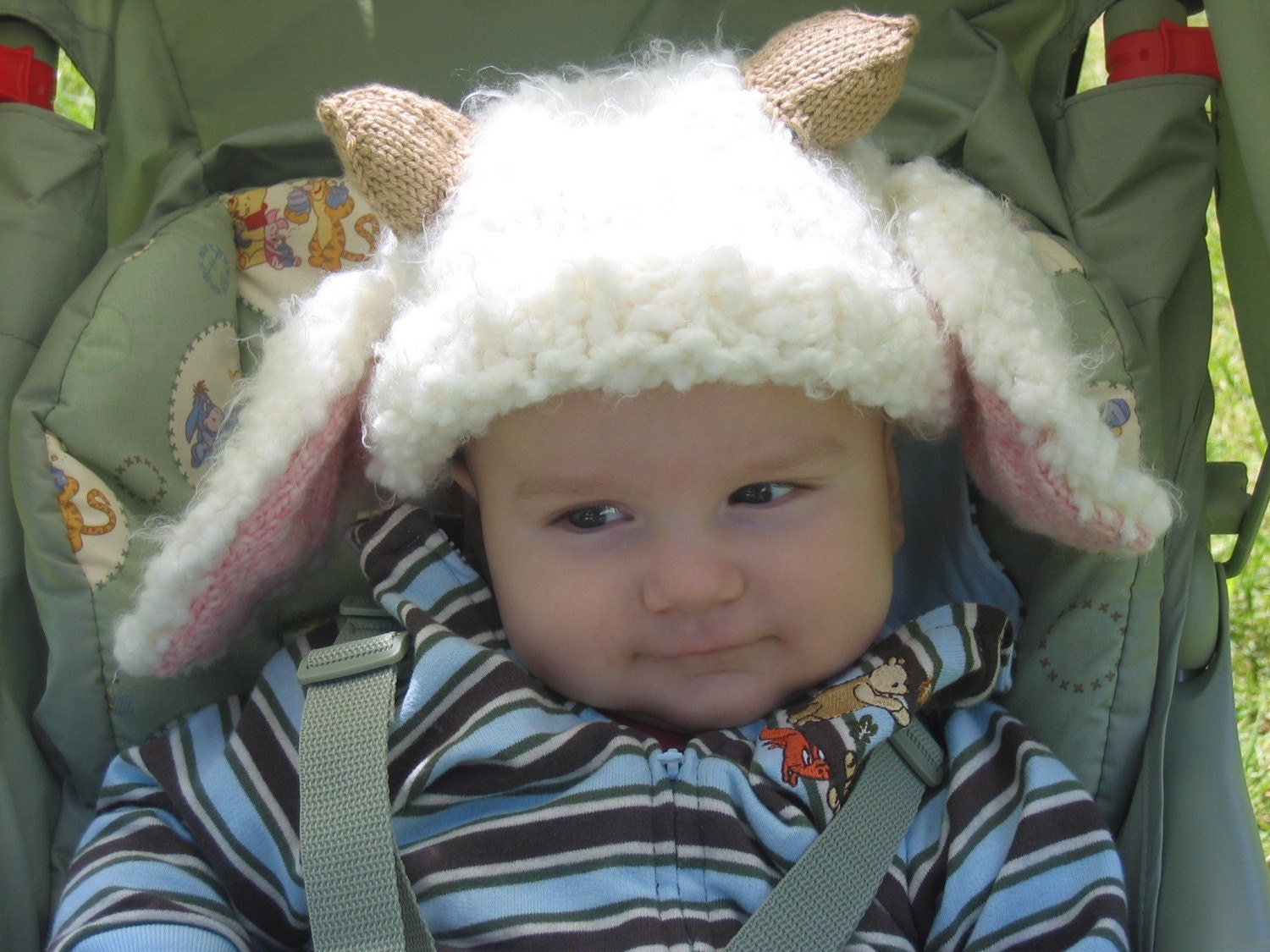 Fiber Fest Knitted Baby Lamb Hat Pattern PDF