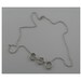 Silver Textured Three Ring Necklace