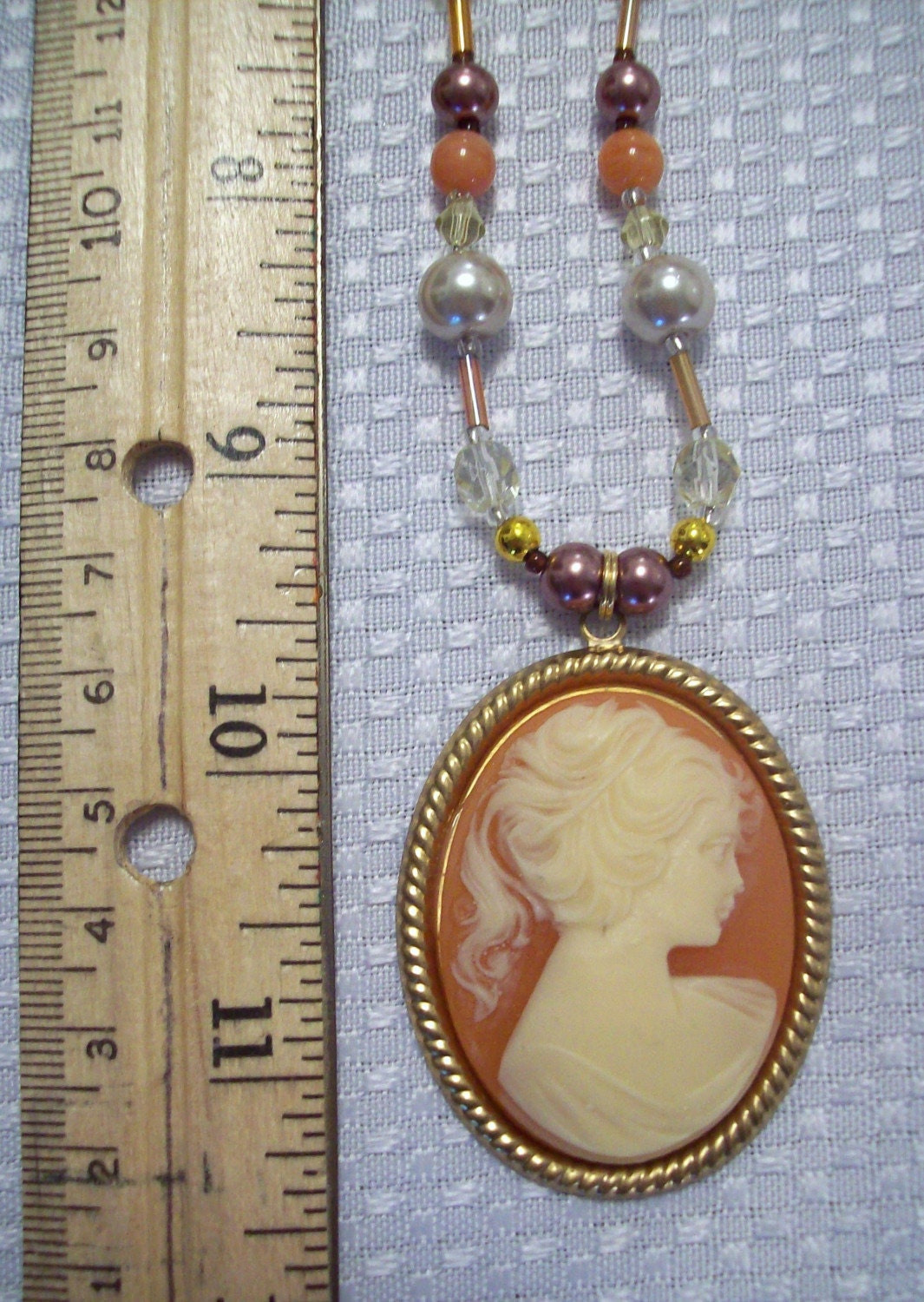 CLEARANCE Peach Cameo Necklace