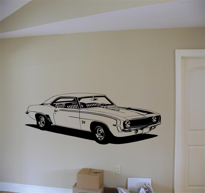 SuperSize 69' Camaro SS Premium vinyl wall graphic measures a whopping 60