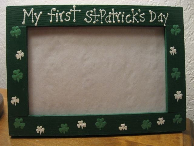 My first St Patricks Day baby wedding twins photo picture frame