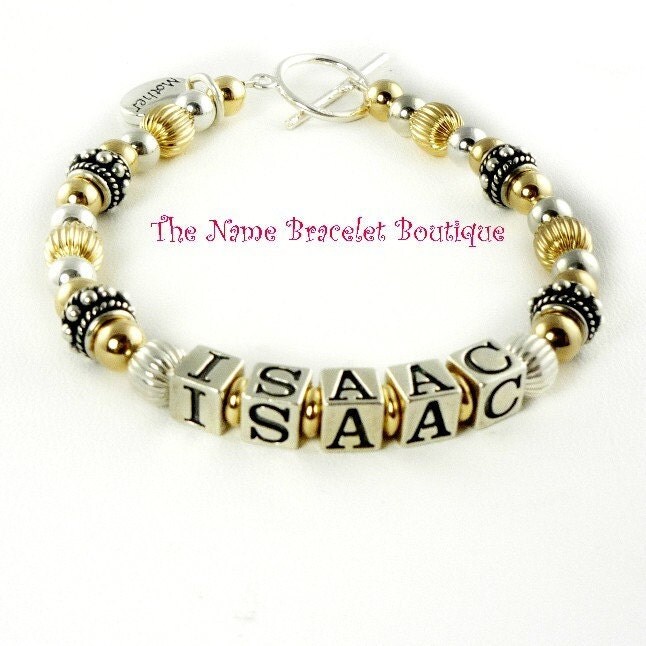 Gold Silver Name Bracelet