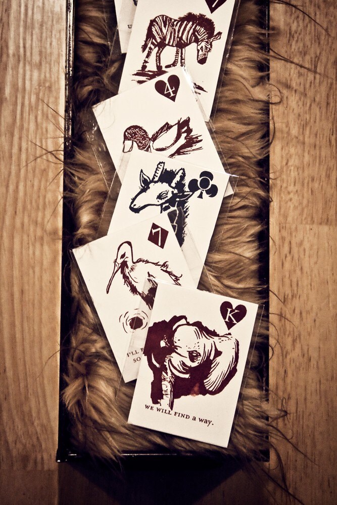 Screen Printed Deck of Animal Cards