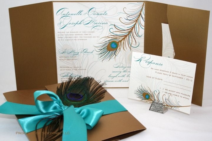 Peacock Wedding Invitations From SDezigns